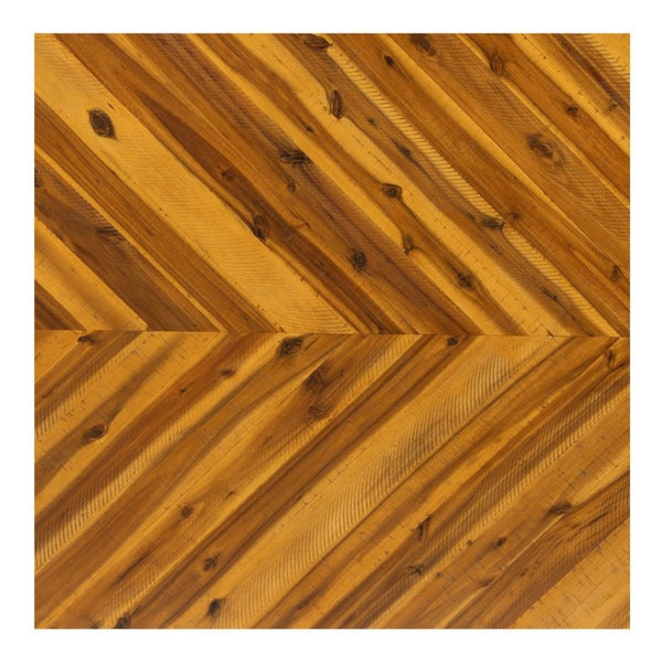 English Elm Dining Table Round Solid Acacia Parquet Top Cappuccino Finish Seats Four Adults B2769P542761