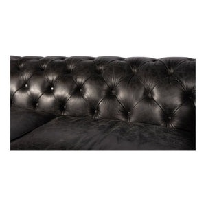 English Elm Sofa, Top Grain Leather Three Seat with Hardwood Frame for Modern Living Rooms B2769P542762
