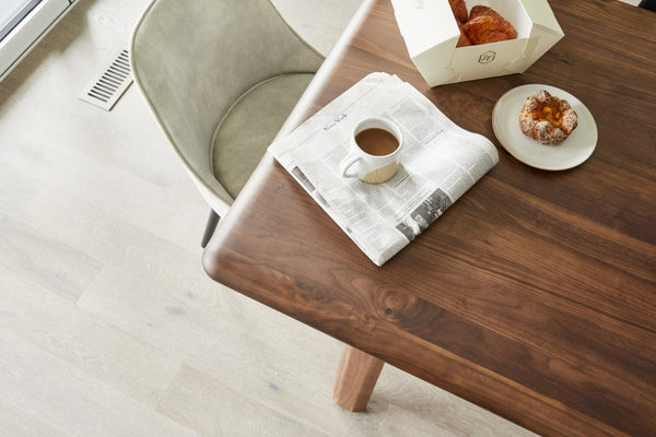 English Elm Dining Table Solid Walnut Rectangular Seats Ten Scandinavian Matte Lacquer Finish B2769P542763
