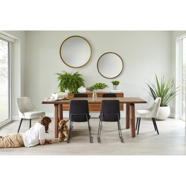 English Elm Dining Table Solid Walnut Rectangular Seats Ten Scandinavian Matte Lacquer Finish B2769P542763