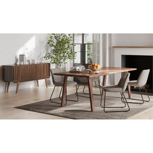 English Elm Dining Table Solid Walnut Rectangular Seats Ten Scandinavian Matte Lacquer Finish B2769P542763