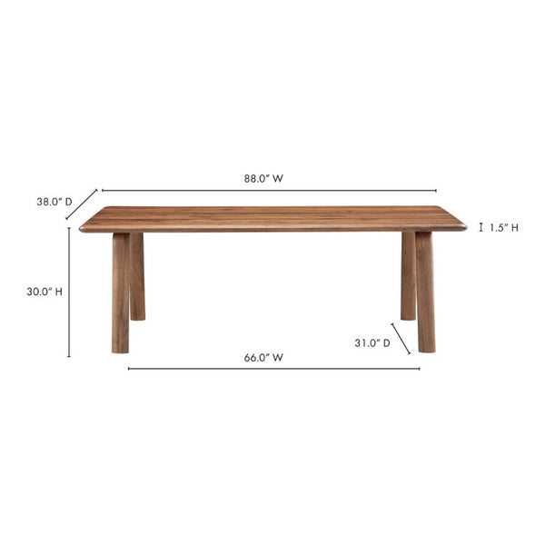 English Elm Dining Table Solid Walnut Rectangular Seats Ten Scandinavian Matte Lacquer Finish B2769P542763
