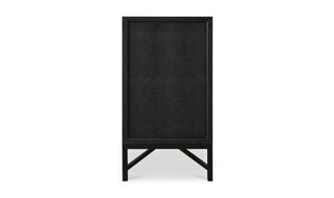 English Elm Sideboard, Art Deco Shagreen Vegan Leather Brass Leg Dining Room Storage Cabinet B2769P551507
