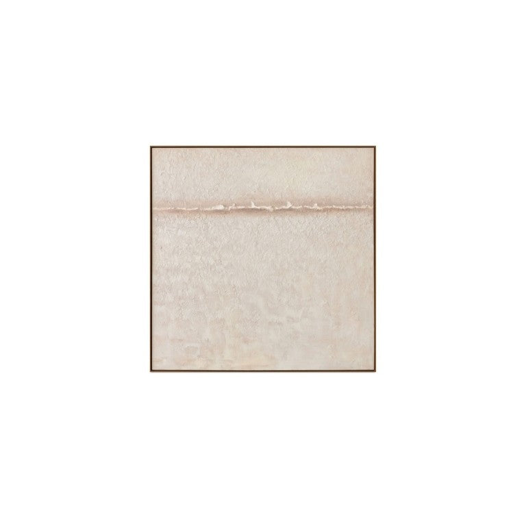 English Elm Painting, Square Gallery Canvas Blush Neutral Tones Acrylic on Solid Wood Framed Wall Art B2769P551508