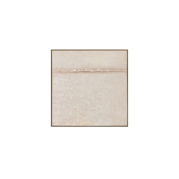 English Elm Painting, Square Gallery Canvas Blush Neutral Tones Acrylic on Solid Wood Framed Wall Art B2769P551508