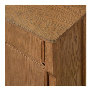English Elm Sideboard, Solid Oak Wire Brushed Finish Curved Legs Dining Room Storage Cabinet B2769P551509