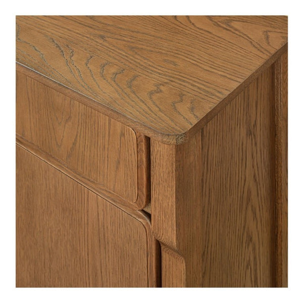 English Elm Sideboard, Solid Oak Wire Brushed Finish Curved Legs Dining Room Storage Cabinet B2769P551509