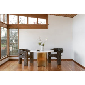 English Elm Accent Armchair Bold Angular Silhouette Polyester Upholstery Modern Living Room Seating B2769P551514