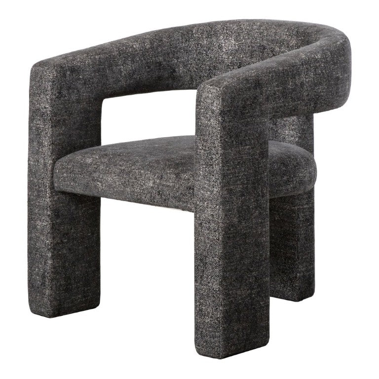 English Elm Accent Armchair Bold Angular Silhouette Polyester Upholstery Modern Living Room Seating B2769P551514
