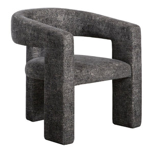 English Elm Accent Armchair Bold Angular Silhouette Polyester Upholstery Modern Living Room Seating B2769P551514