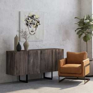 English Elm Club Chair Top Grain Leather Upholstery Iron Frame Modern Accent Seating for Living Rooms B2769P551515