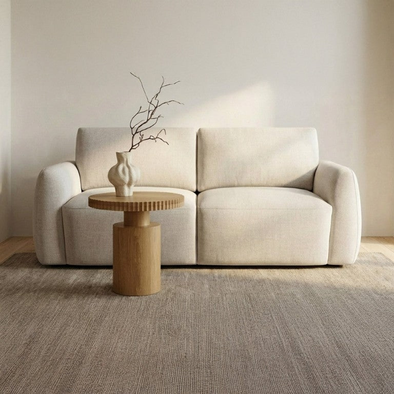 English Elm Sofa, Two Seat High Back Polyester Upholstered Living Room Piece with Solid Wood Frame B2769P593048