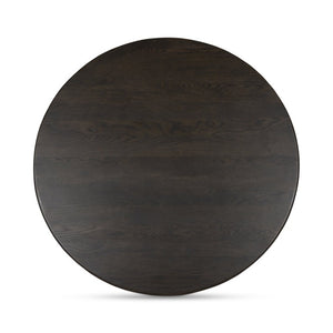 English Elm Coffee Table Oval Solid Oak Top with Veneer Base Warm Dark Brown Living Room B2769P593058