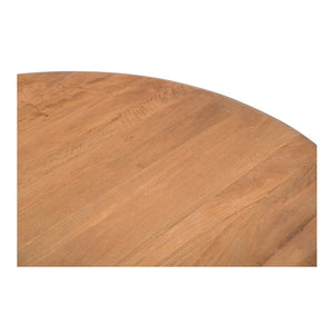English Elm Dining Table Round Solid Mango Wood Crisscross Base Seats Six Vintage Brown Finish B2769S00047