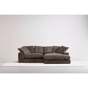 English Elm Reversible Corduroy Sectional with Block Legs Low Profile Contemporary Lounge Sofa B2769S00061