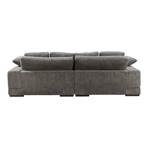 English Elm Reversible Corduroy Sectional with Block Legs Low Profile Contemporary Lounge Sofa B2769S00061