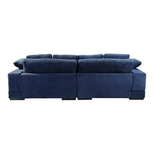 English Elm Reversible Corduroy Sectional with Block Legs Low Profile Contemporary Living Room Sofa B2769S00070