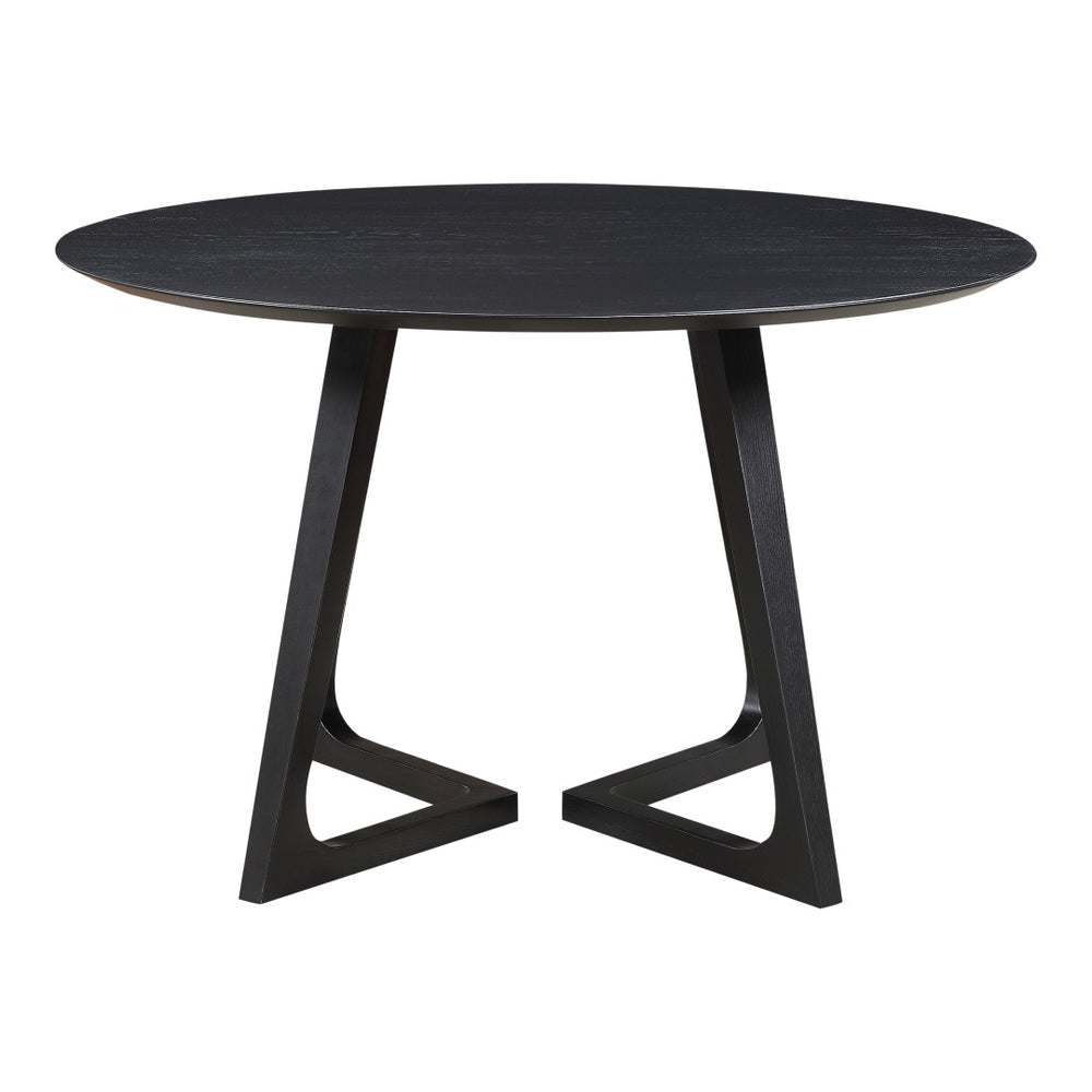 English Elm Round Solid Ash Dining Table with Flared Legs Mid-century Modern Style Seats Six B2769S00074