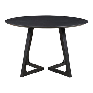 English Elm Round Solid Ash Dining Table with Flared Legs Mid-century Modern Style Seats Six B2769S00074