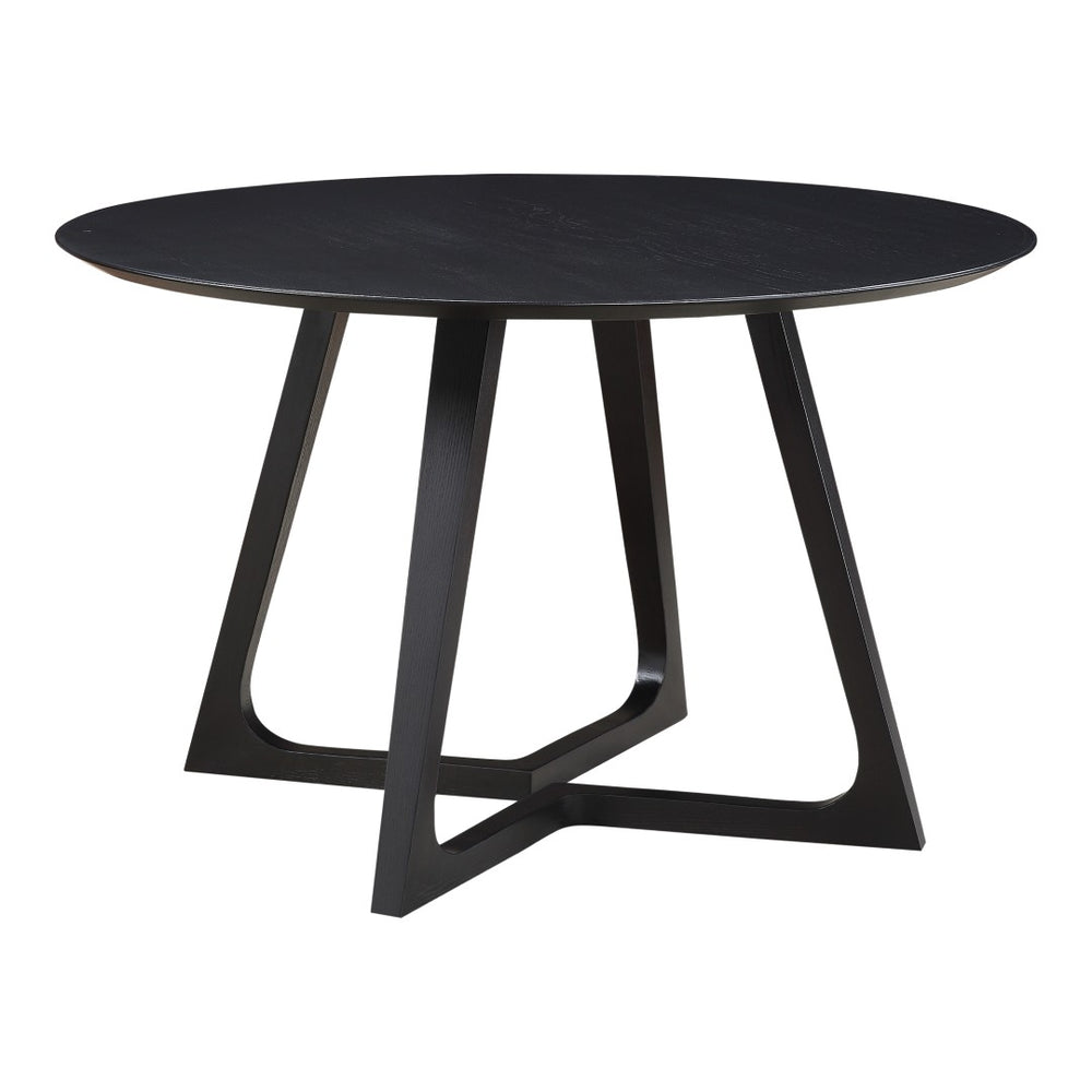 English Elm Round Solid Ash Dining Table with Flared Legs Mid-century Modern Style Seats Six B2769S00074