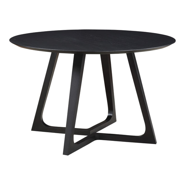 English Elm Round Solid Ash Dining Table with Flared Legs Mid-century Modern Style Seats Six B2769S00074