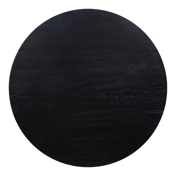 English Elm Round Solid Ash Dining Table with Flared Legs Mid-century Modern Style Seats Six B2769S00074