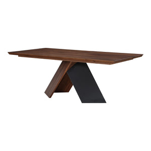 English Elm Dining Table Solid Walnut Iron Base Seats 10 Rectangular Farmhouse Loft Style B2769S00077