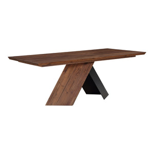 English Elm Dining Table Solid Walnut Iron Base Seats 10 Rectangular Farmhouse Loft Style B2769S00077