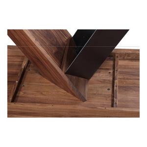 English Elm Dining Table Solid Walnut Iron Base Seats 10 Rectangular Farmhouse Loft Style B2769S00077