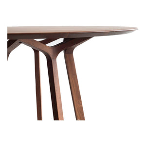 English Elm Dining Table Solid Walnut Round Seats Four Natural Grain Mid-century Modern B2769S00078