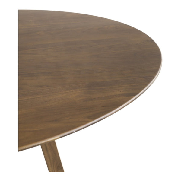 English Elm Dining Table Solid Walnut Round Seats Four Natural Grain Mid-century Modern B2769S00078