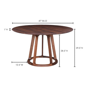 English Elm Dining Table Solid Walnut Round Seats Four Natural Grain Mid-century Modern B2769S00078