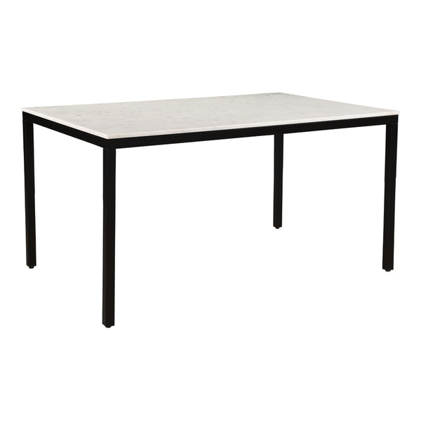 English Elm Dining Table Natural Banswara Marble Top Iron Base Seats Six Contemporary B2769S00083