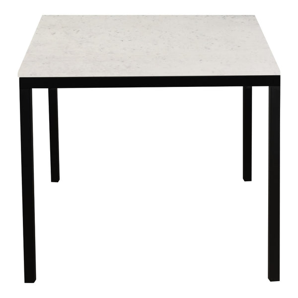 English Elm Dining Table Natural Banswara Marble Top Iron Base Seats Six Contemporary B2769S00083