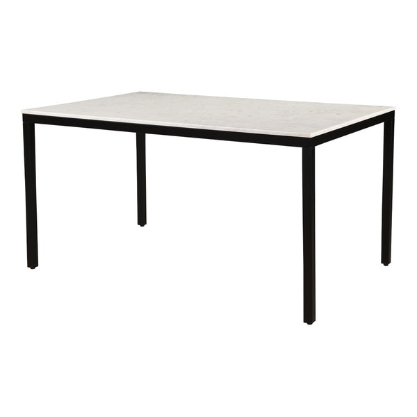 English Elm Dining Table Natural Banswara Marble Top Iron Base Seats Six Contemporary B2769S00083