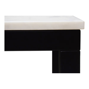 English Elm Dining Table Natural Banswara Marble Top Iron Base Seats Six Contemporary B2769S00083