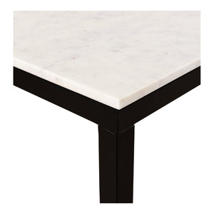 English Elm Dining Table Natural Banswara Marble Top Iron Base Seats Six Contemporary B2769S00083