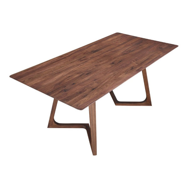 English Elm Dining Table Solid American Walnut Rectangular Mid-Century Seats Eight Angled Legs B2769S00086