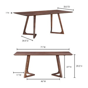 English Elm Dining Table Solid American Walnut Rectangular Mid-Century Seats Eight Angled Legs B2769S00086