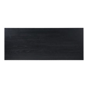 English Elm Desk, Solid Ash Tabletop with Steel Trestle Base Three Soft Close Drawers Home Office B2769S00087