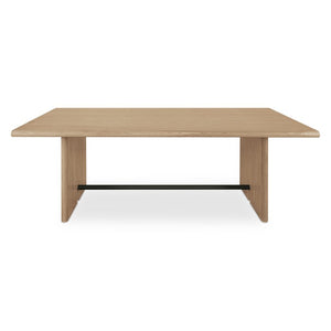 English Elm Dining Table Seats Six with Oak Veneer Top Carved Legs and Bronze Spreader Bar B2769S00093