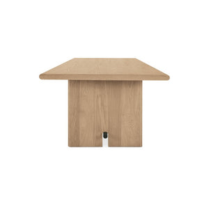 English Elm Dining Table Seats Six with Oak Veneer Top Carved Legs and Bronze Spreader Bar B2769S00093