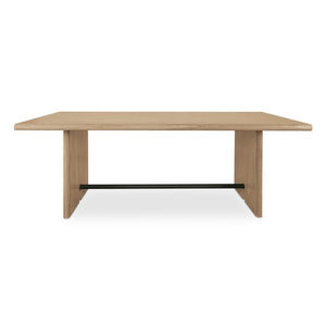 English Elm Dining Table Seats Six with Oak Veneer Top Carved Legs and Bronze Spreader Bar B2769S00093