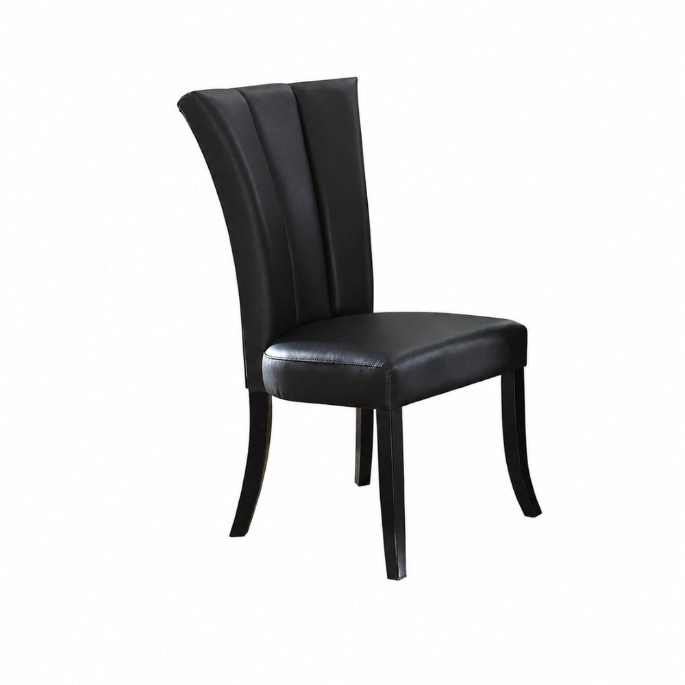 English Elm Set of 2 High Back Faux Leather Dining Chairs with Padded Seat for Modern Interiors B2770P507527
