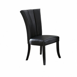 English Elm Set of 2 High Back Faux Leather Dining Chairs with Padded Seat for Modern Interiors B2770P507527