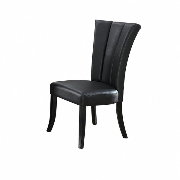 English Elm Set of 2 High Back Faux Leather Dining Chairs with Padded Seat for Modern Interiors B2770P507527