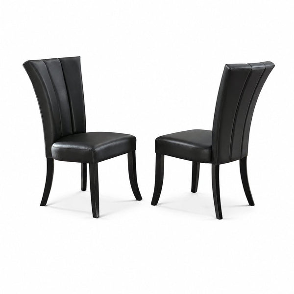 English Elm Set of 2 High Back Faux Leather Dining Chairs with Padded Seat for Modern Interiors B2770P507527