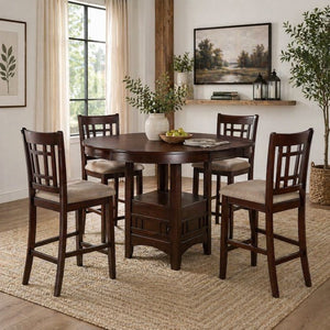 English Elm Set of 2 Solid Wood Open Back Counter Stools Upholstered Seat for Kitchen Islands B2770P508909