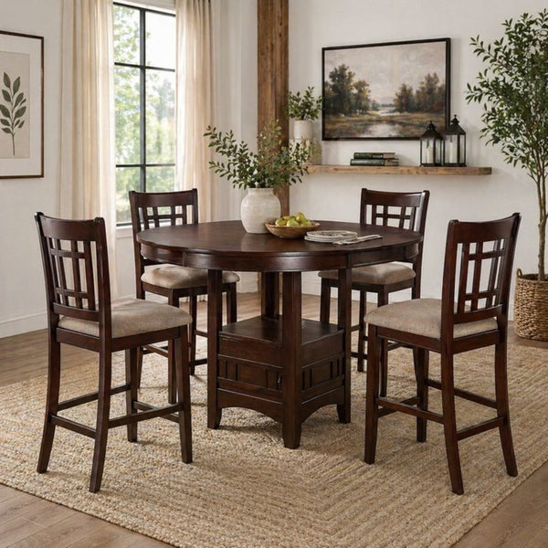 English Elm Set of 2 Solid Wood Open Back Counter Stools Upholstered Seat for Kitchen Islands B2770P508909
