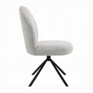 English Elm Lawton Boucle Swivel Accent Chair Set of Two with Matte Black Metal Base Modern B2770P520307